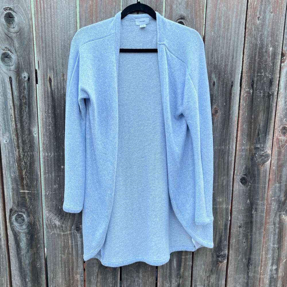 Blue knit cardigan